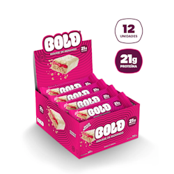 Nova Barra Proteica Bold Mousse de Morango com 12 unidades