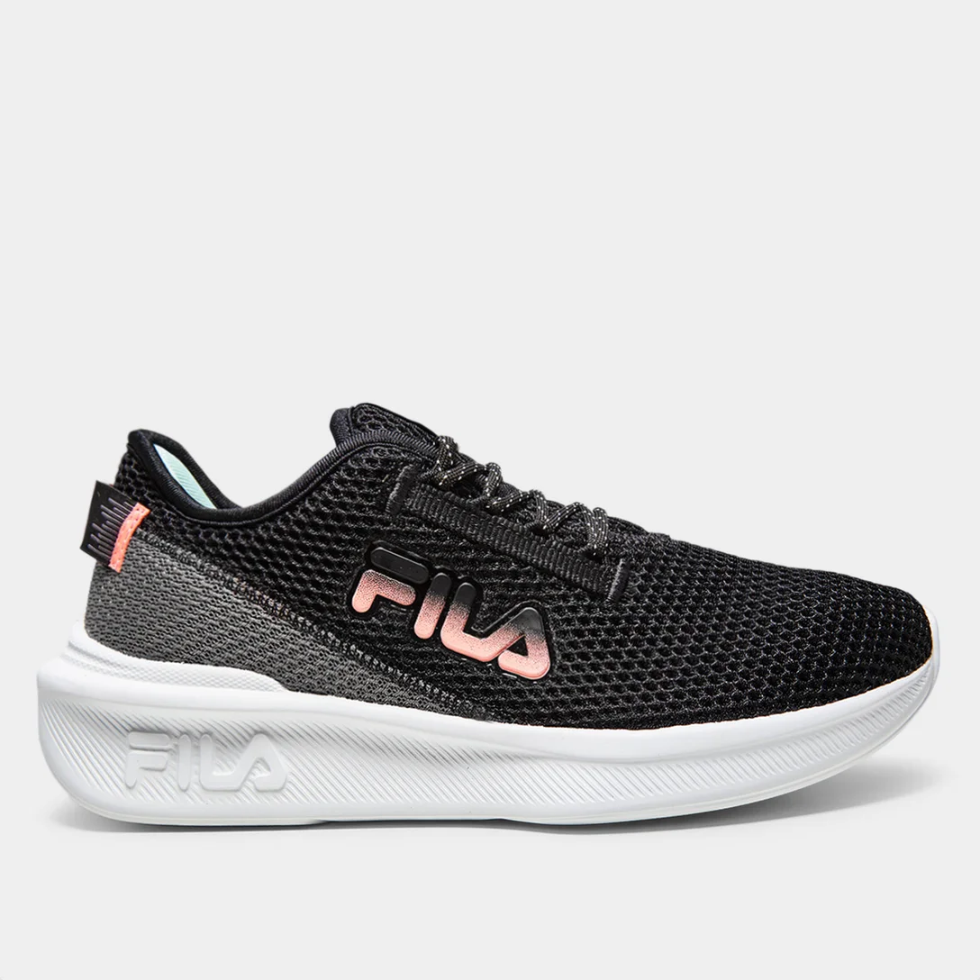 -30% OFF Tênis Fila Player Feminino – Preto+Rosa