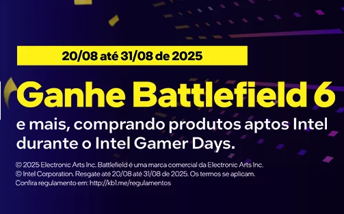 Intel Gamer Day: Até 31/08 você pode Ganhar o Gamer Battlefiled 6 na KaBuM