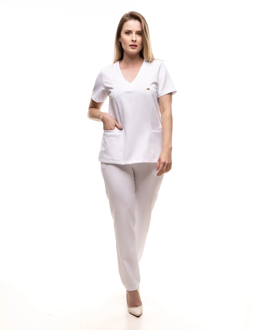 -21%OFF Scrub Pijama Cirúrgico Active Branco na Empório Craft
