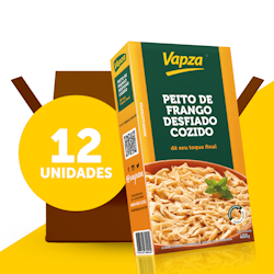 -30%OFF  Kit 12 Peitos de Frango Desfiado Cozido 400G Vapza