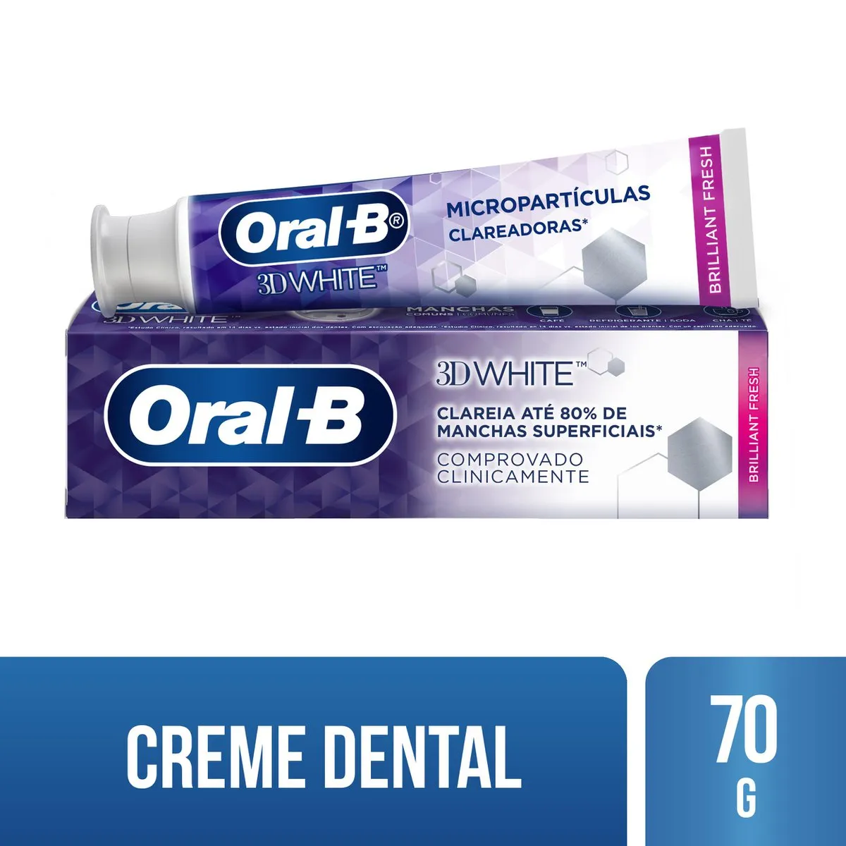 -67%OFF Creme Dental Oral-b 3d White Brilliant Fresh – 70g -67%OFF Creme Dental Oral-b 3d White Brilliant Fresh – 70g