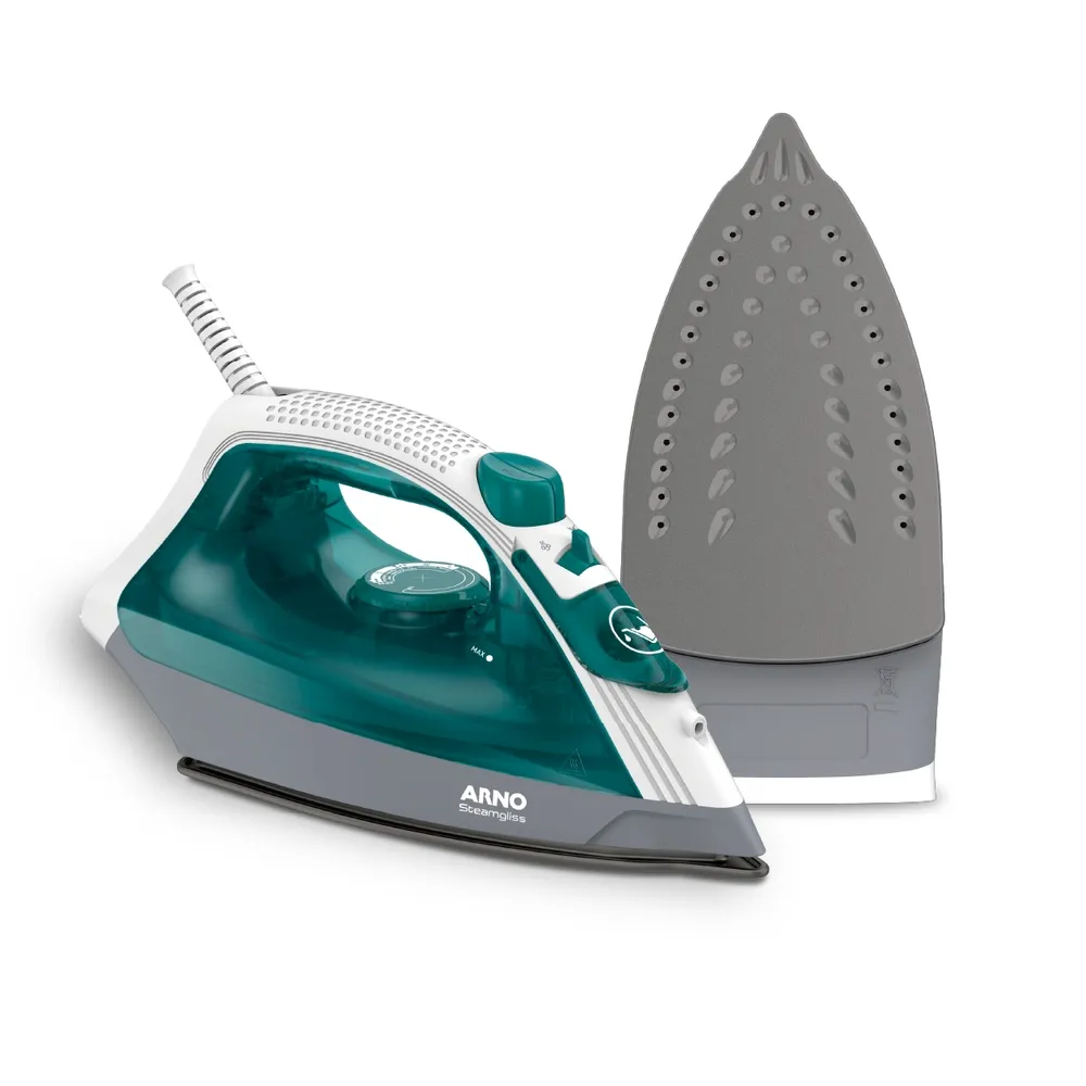 -50%OFF Ferro a Vapor Elétrico Arno Steamgliss Base Antiaderente + Desconto no Pix -50%OFF Ferro a Vapor Elétrico Arno Steamgliss Base Antiaderente + Desconto no Pix