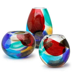 -15%OFF Trio de Vasinhos Cromos nº1, nº2 e nº3 Colorido com Ouro