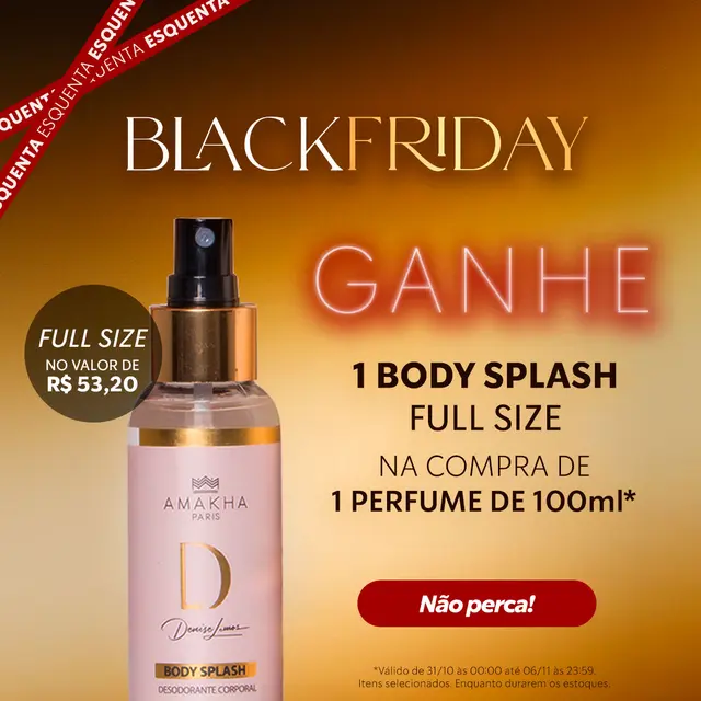 GANHE 1 Body Splash na Amakha Paris, na compra de 1 Perfume