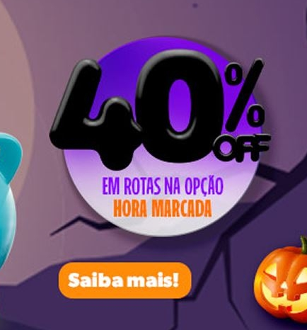 Halloween na Outlet de Passagens, tudo com até -40% OFF com cupom! Halloween na Outlet de Passagens, tudo com até -40% OFF com cupom!