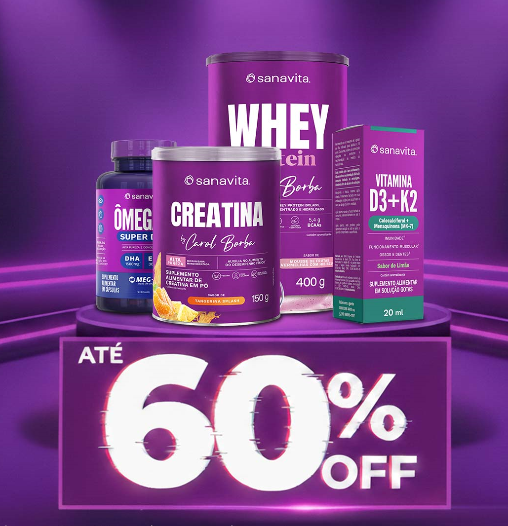 Esquenta Purple Friday Descontos de até 60%! na Sanavita