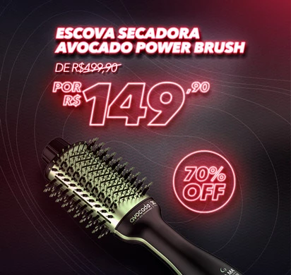 -70%OFF Escova Secadora Avocado Power Brush 3D Bivolt + 10%OFF no PIX -70%OFF Escova Secadora Avocado Power Brush 3D Bivolt + 10%OFF no PIX
